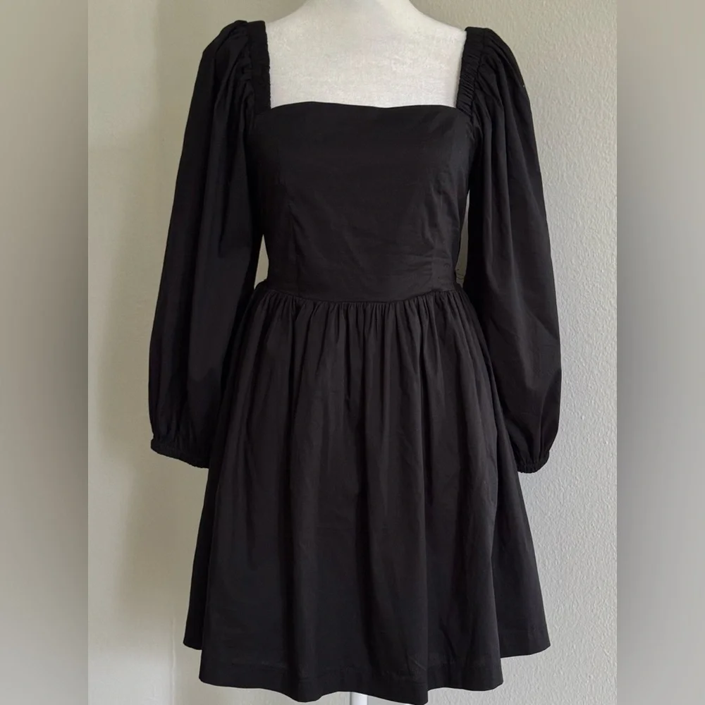 Forever 21 Women’s Backless Long Sleeve Black Mini Dress - Picture 2 of 6